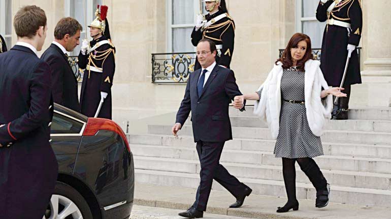 François Hollande y Cristina Kirchner